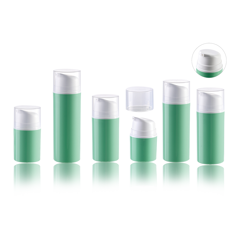 HS-037B بطری های پمپ پلاستیکی بدون هوا وکیوم آرایشی سازگار با محیط زیست برای کرم ها و لوسیون ها